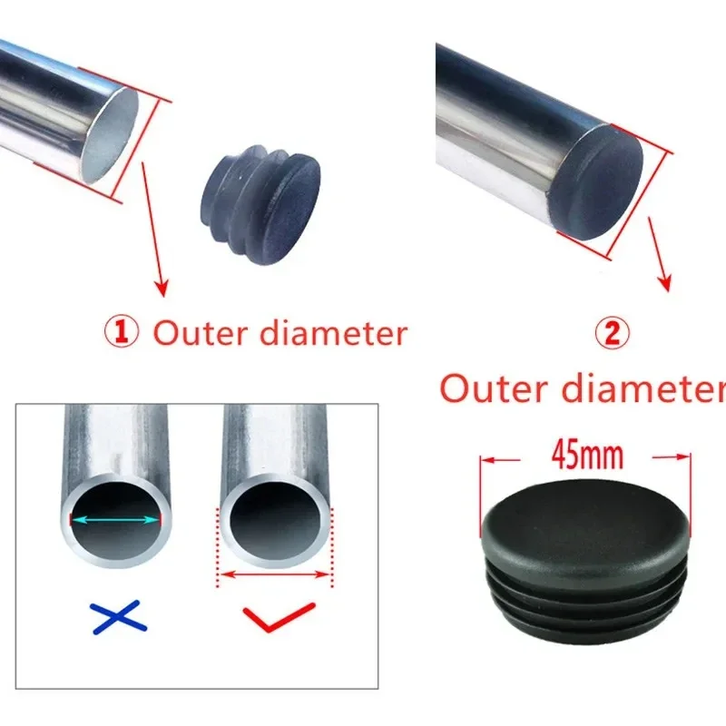Black Round Pipe Plug 10-60mm  - Plastic Pipe Clip recension och pris