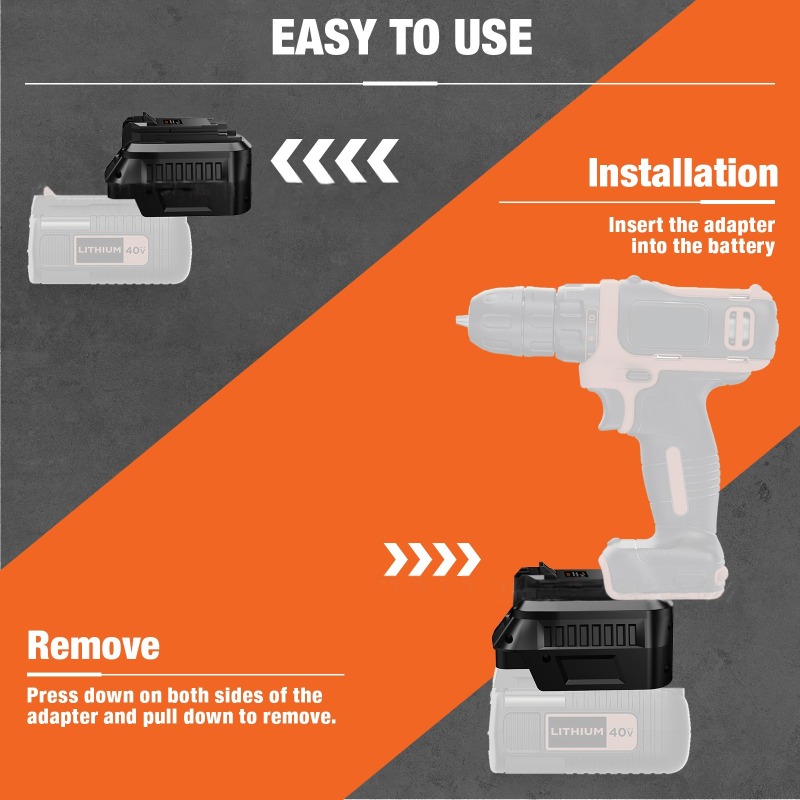HAKSINKY Tool Battery Adapter  - Black+Decker Tool Cordless recension och pris